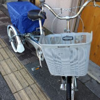 美品☆BRIDGESTONE WAGON[ワゴン]18吋/16吋 三輪車(ブルー)