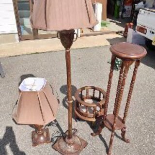 ▲　引き取り限定　レトロ家具一式　家具、照明　4点セット　(F2...
