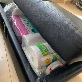 ソファ　ソファベッド　収納オットマン付の画像