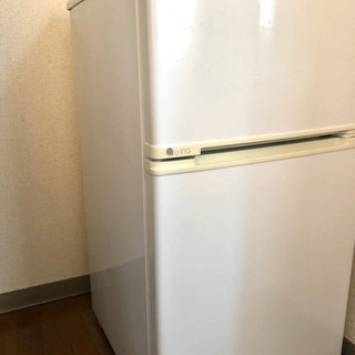 ユーイング 88L 2ドア冷蔵庫1000円の画像