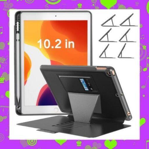 iPad 10.2 ケース 第7世代 2019モデル 落下衝撃保護 6段階スタンド機能 便利なペンホルダー付き カード収納 防塵 全面保護型 傷つけ防止 2019 iPad (7th Gen) 10.2 IN (Model #’s A2197, A2200, A2198)\n