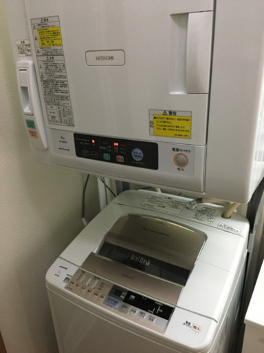 洗濯機　乾燥機　専用スタンド一式セット　日立BW-9SV DE-N60WV DES-P32 HITACHI