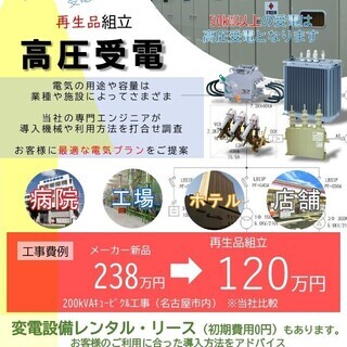キュービクル式高圧受変電設備　【中古品取扱いしています】