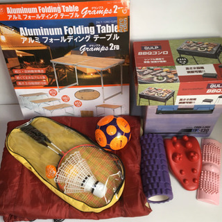 値下げ！【BBQ／キャンプ用品・豪華9点セット】BBQコンロ/テ...