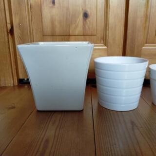 【お取り引き中】植木鉢 ホワイト 4個セットの画像