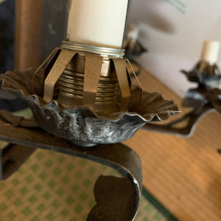 レトロシャンデリア　鉄製　アンティーク送料込みの画像