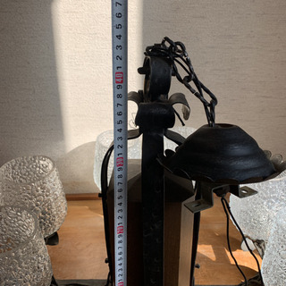 レトロシャンデリア　鉄製　アンティーク送料込みの画像