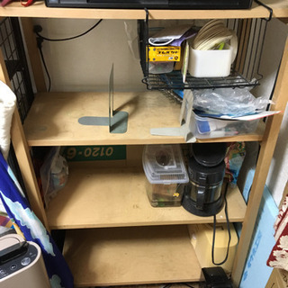 無印　木製　三段棚　