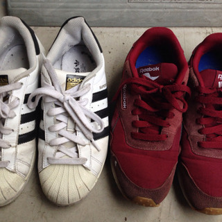 スニーカー2足 アディダス リーボック