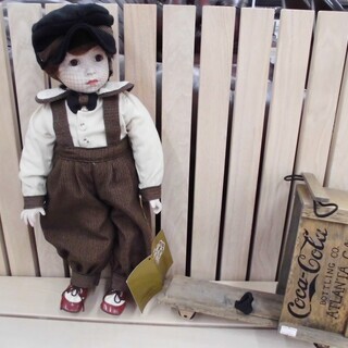 限定版 コカコーラ ビスクドール 47cm フランク・エアルーム・ドールズ 人形 男の子 磁器製人形 苫小牧西店 の画像