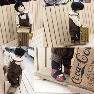 限定版 コカコーラ ビスクドール 47cm フランク・エアルーム・ドールズ 人形 男の子 磁器製人形 苫小牧西店 の画像