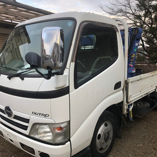H19年日野デュトロ2トン吊りクレーン付き