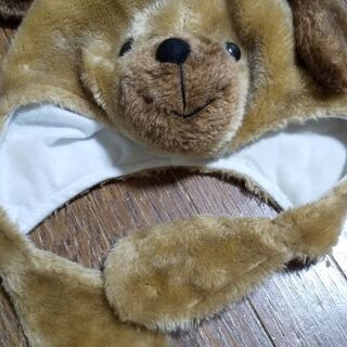 犬の帽子　毛糸の帽子の画像