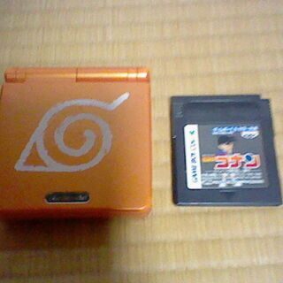 ゲームボーイアドバンスSP　ナルトモデル　希少　激レア　名探偵コ...
