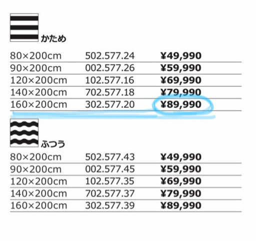 ベッド、マットレスのセット