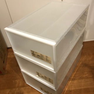 【取引中】無印製品:プラスチック収納ケースの画像