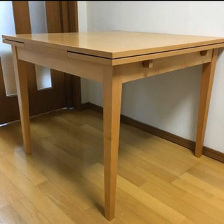 無印良品　ブナ材　伸縮ダイニングテーブル＆チェアセット