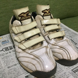 ミズノ ベースボールシューズ アップシューズ 白 Mizunoの画像