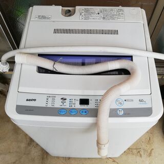 【引取限定】 洗濯機 6.0kg 動作品の画像