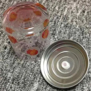 金魚柄 キャンディーポット ガラスの小物入れの画像