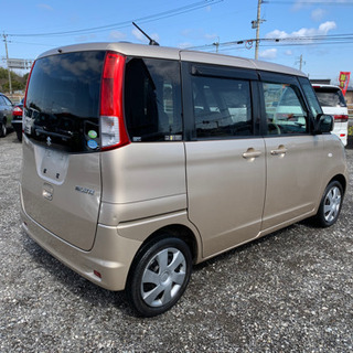 審査なしの自社ローン可能な車屋　スズキパレット　平成21年式　7万キロ　車検2年付　修復歴なし　両側スライドドア　左側電動　プッシュスタート　スマートキー2本　ETC ナビ　テレビ　ワンオーナーの画像