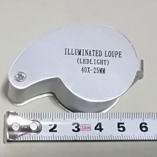 40倍ルーペ アルミホルダー 拡大鏡　新品未開封　着払いの発送対応の画像