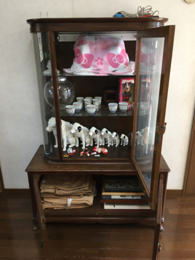 時代物 西洋アンティーク家具 飾り棚