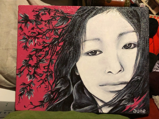 肖像画お描きします アート作品として飾れる、キャンバスにアクリル絵の具の肖像画