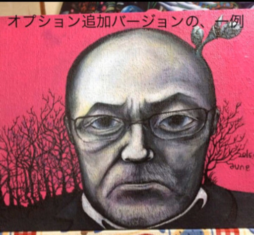 作品として飾れる、キャンバスにアクリル絵の具の肖像画