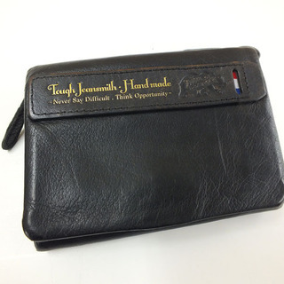 TOUGH jeansmith 3つ折り財布 レザー ブラック ...