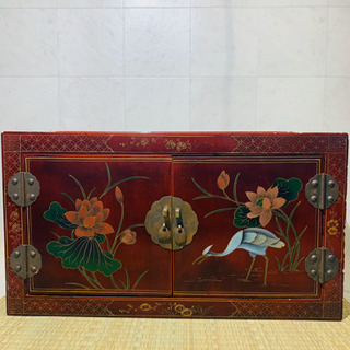 骨董品　防火金庫　蒔絵　漆塗り