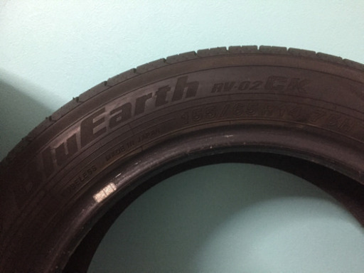 ★送料無料バリ山中古★国産YOKOHAMA BluEarth RV-02CK 155/65R14 4本セット