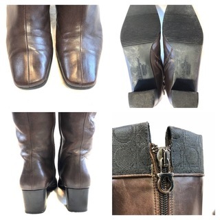 Salvatore Ferragamo　定価71000円　レザーロングブーツの画像