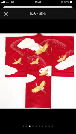 産着 掛け着 長襦袢付き。高級 正絹    【3歳用七五三セット付き】