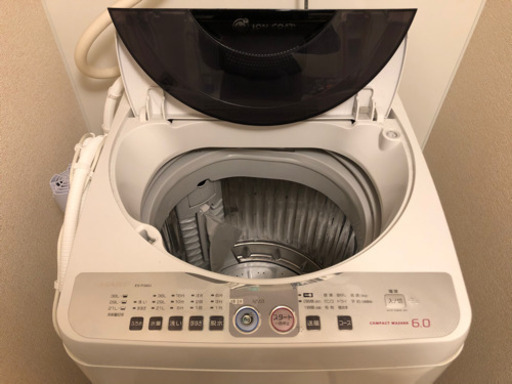 【 洗濯機 】SHARP 洗濯機 6.0kg ES-FG60J-H