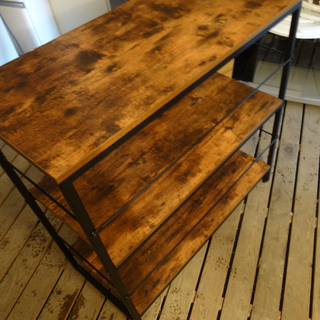 商談中　アメリカンヴィンテージ調 シェルフ ラック 棚 幅90㎝ 札幌市 南区の画像