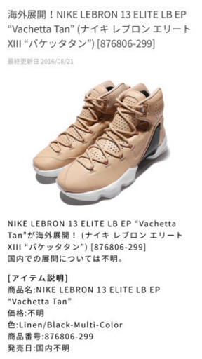 ナイキ　レブロン13
