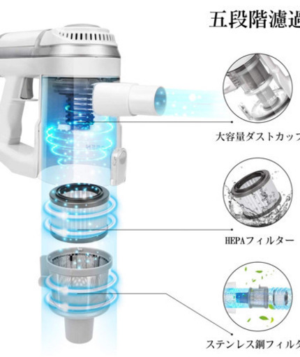 【新品未使用】コードレス掃除機 強弱切替 コンパクト超軽量 2Way 強吸引力 サイクロン式 ハンディクリーナー コードレス掃除機 強弱切替 コンパクト超軽量 2Way 強吸引力 
