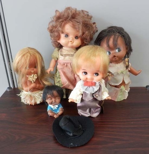 ▶昭和レトロ 古い人形 5体まとめて セキグチ/サンリオ等 日本製 ヴィンテージ 当時物 レア ペイペイ対応 札幌市西区西野