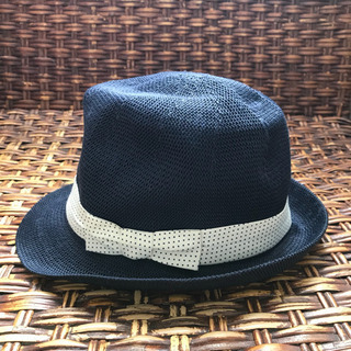 【超美品】コンビミニ 中折れハット 48cm ネイビー