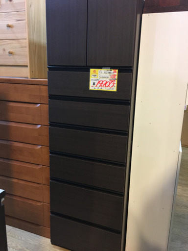 4/11 値下げ! シギヤマ家具 モダンStyle スリム7段チェスト 型番N-ACROSS 60