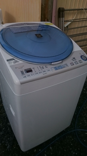 只今、商談中!!シャープ（SHARP） 全自動洗濯機 8.0kg 乾燥 4.5kg 穴無し槽 ステンレス槽 ES-TA840 　2014年製