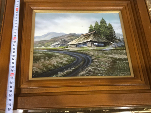 值下！油彩画＊大友修一 作 旧家藏出 旅愁