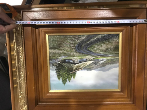 值下！油彩画＊大友修一 作 旧家藏出 旅愁