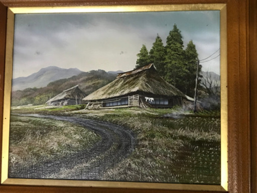 值下！油彩画＊大友修一 作 旧家藏出 旅愁