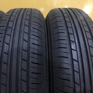 【K16】13インチ 社外アルミホイール 13ｘ4.5J＋43 4H-100 9分山 145/80R13 ヨコハマ 夏タイヤ 4本セット 中古 手渡し可の画像