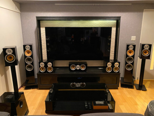 ホームシアターTVボード付セット(4kテレビ.各スピーカー.アンプ.BLレコーダ