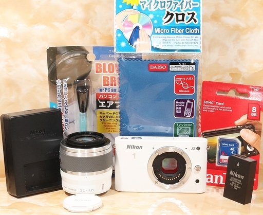 ★極上美品＆自撮り＆すぐ使えるSD付★ニコン J2 望遠レンズセット