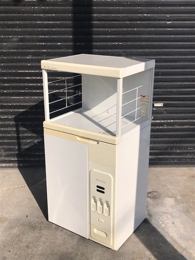 ☆家具大特価セール☆　レンジ台付き米びつ　560×450×1160　150g/200g/300g　ワンプッシュ
