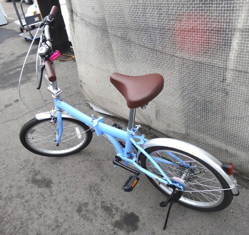 札幌市内限定◆折りたたみ自転車◆Blue Point　シマノ6段変速　20インチ　サイクリング　スポーツ　通勤　USED